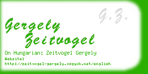 gergely zeitvogel business card